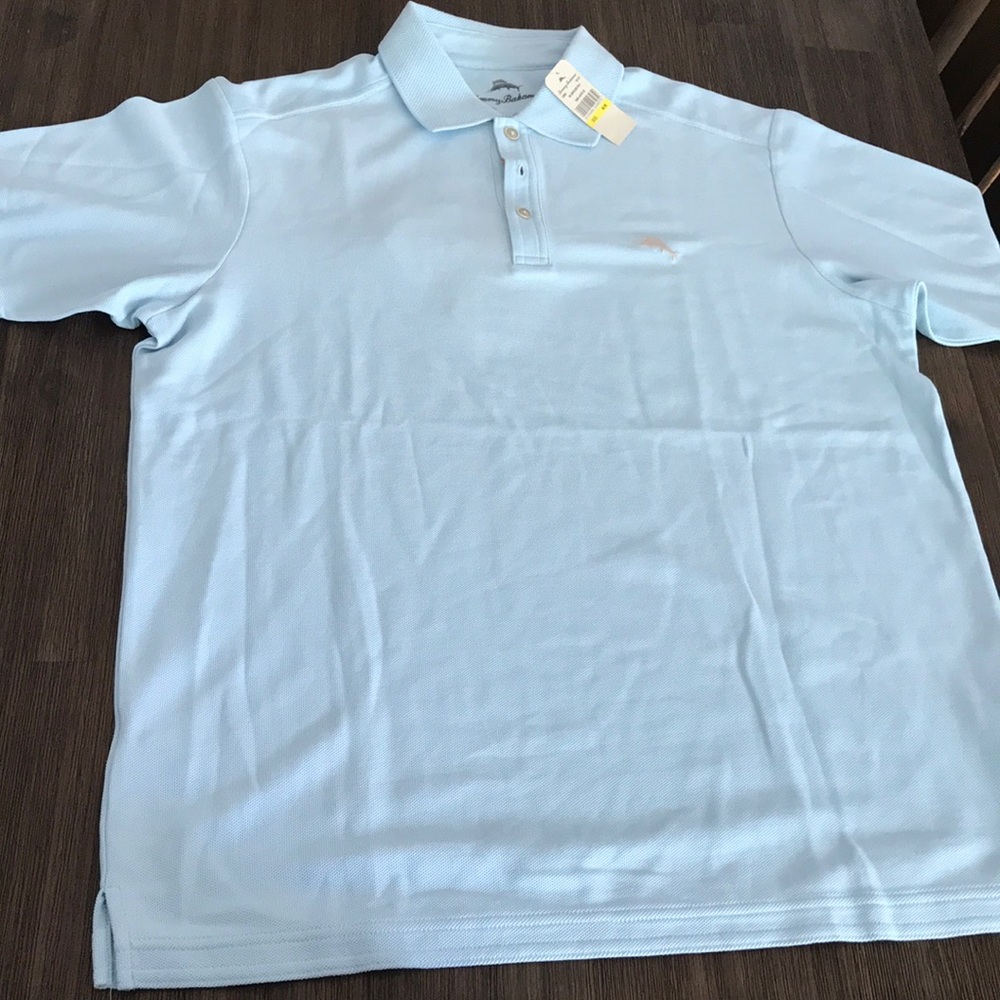 NWT Baby Blue Tommy Bahamas Pima Cotton Polo